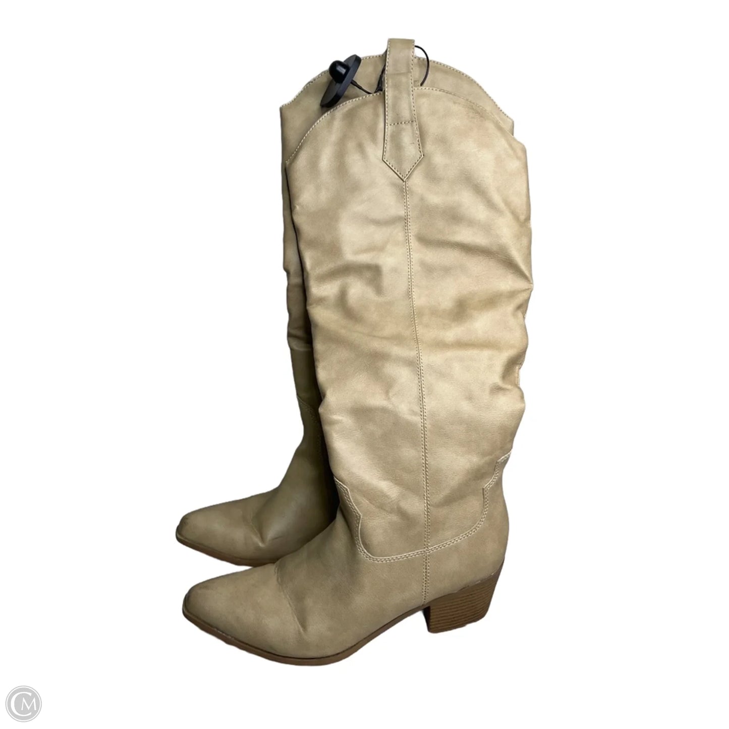 Boots Knee Flats By Wonderly In Beige, Size: 10