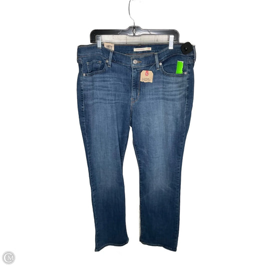 Jeans Straight By Levis In Blue Denim, Size: 18