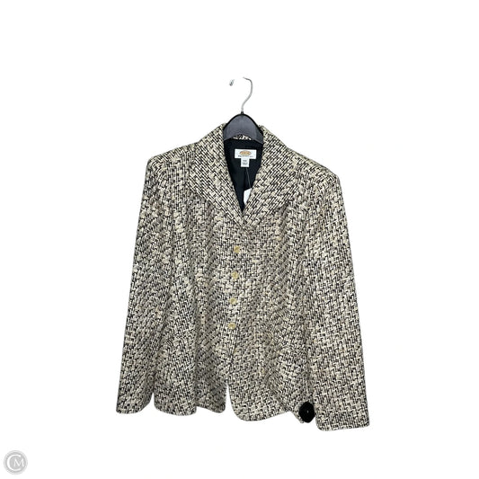 Blazer By Clothes Mentor In Cream & Yellow, Size: 14