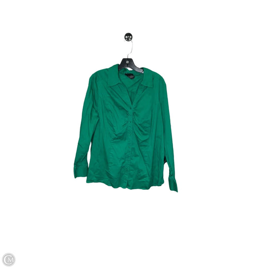 Top Long Sleeve By Clothes Mentor In Green, Size: 22