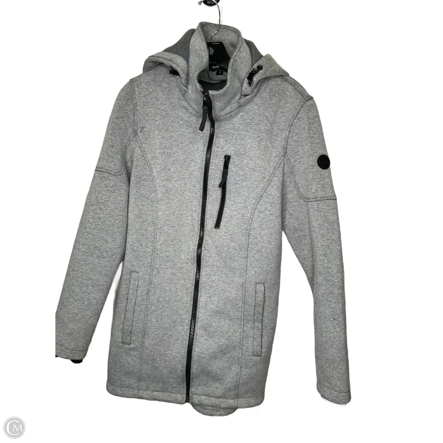 Athletic Jacket By Andrew Marc In Grey, Size: L