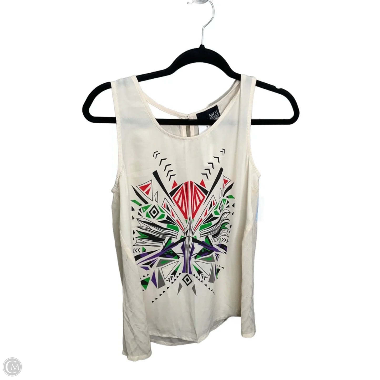 Top Sleeveless By Clothes Mentor In Cream, Size: M