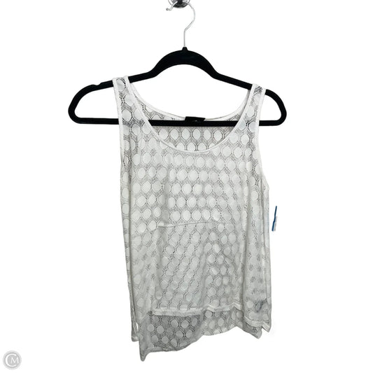 Top Sleeveless By Clothes Mentor In White, Size: M