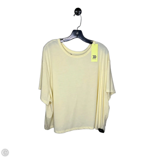 Top Short Sleeve By All In Motion In Yellow, Size: 3x