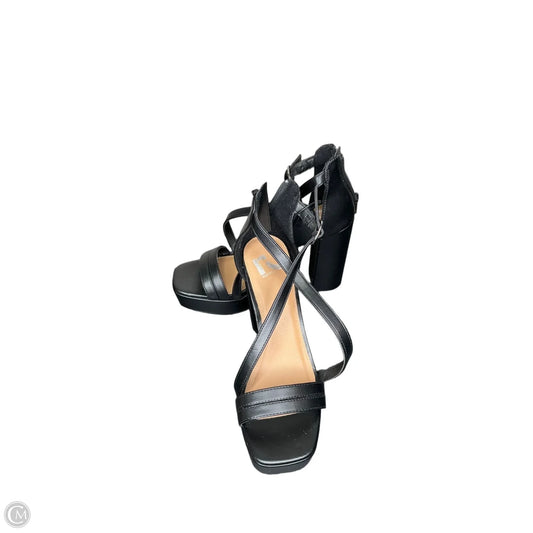 Sandals Heels Block By Report In Black, Size: 7.5
