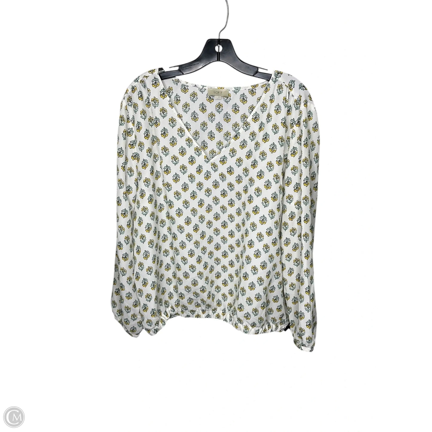 Top Short Sleeve By Loft In Floral Print, Size: Xl