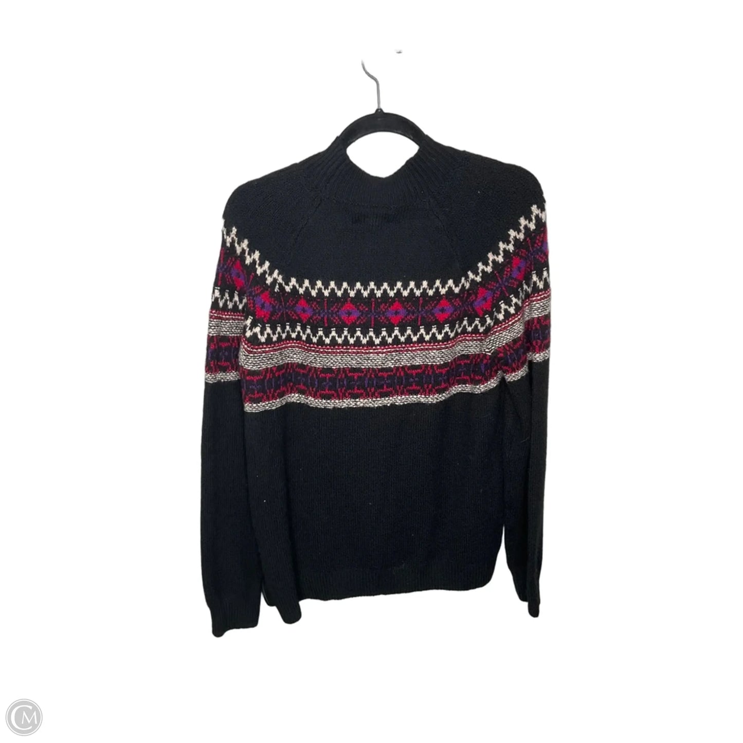 Sweater By Lucky Brand In Black & Red, Size: M