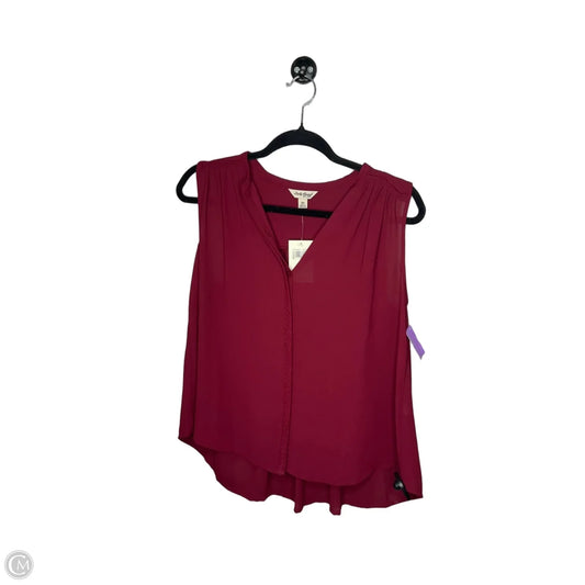 Top Sleeveless By Lucky Brand In Maroon, Size: Xs