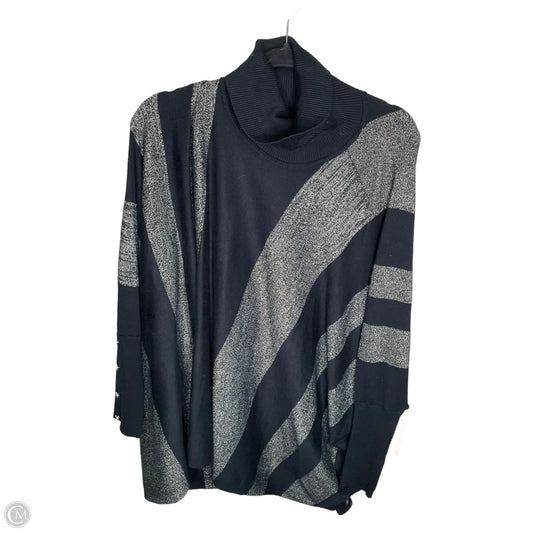 Sweater By Jm Collections In Black & Gold, Size: L