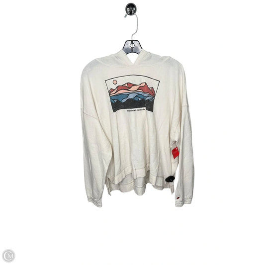 Sweatshirt Hoodie By Leather Warehouse In Cream, Size: L