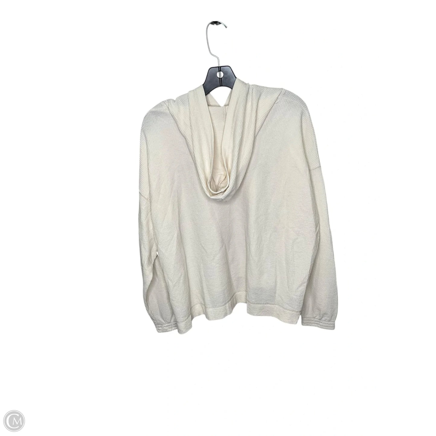 Sweatshirt Hoodie By Leather Warehouse In Cream, Size: L