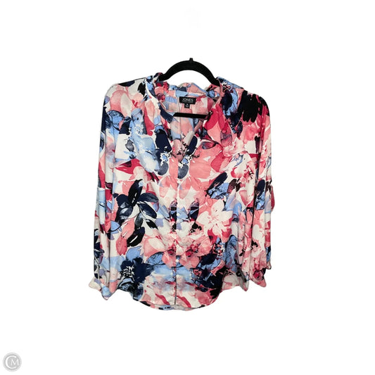 Top Long Sleeve By Jones New York In Floral Print, Size: M