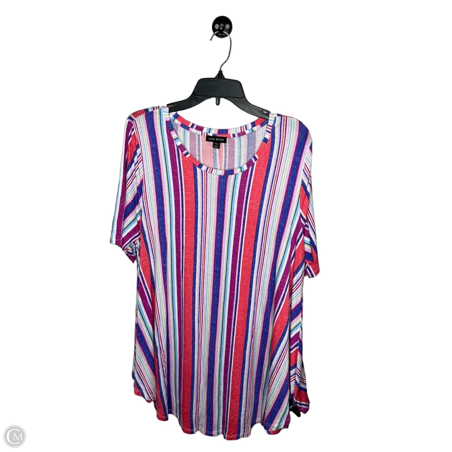 Top Short Sleeve By Lane Bryant In Striped Pattern, Size: 14