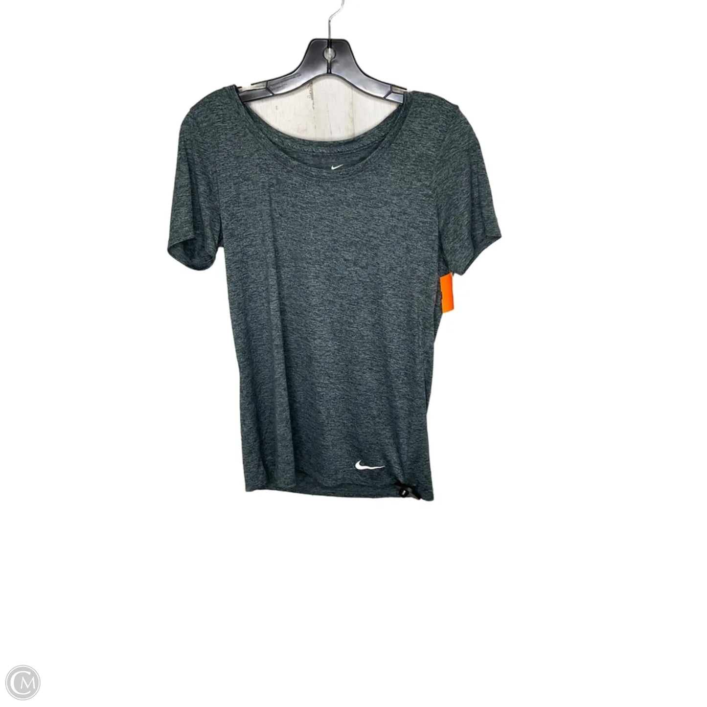 Athletic Top Short Sleeve By Nike In Grey, Size: M