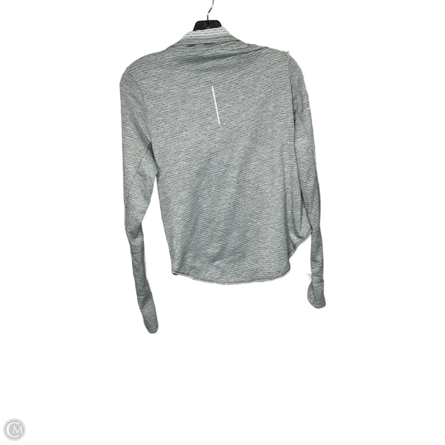 Athletic Sweatshirt Collar By Nike In Grey, Size: S