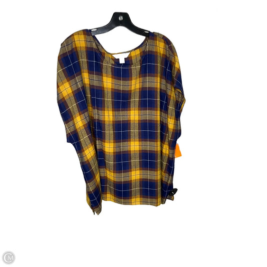 Top Sleeveless By Coldwater Creek In Plaid Pattern, Size: 3x