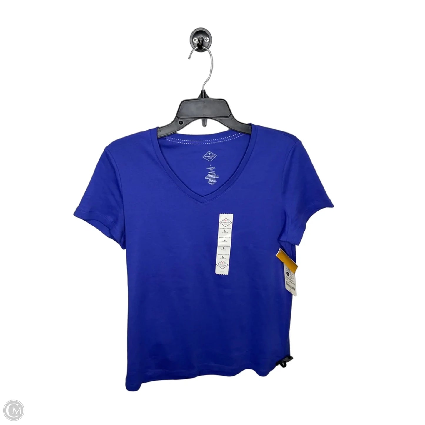 Top Short Sleeve Basic By St Johns Bay In Purple, Size: L