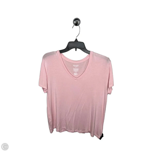 Top Short Sleeve Basic By Nine West In Pink, Size: L