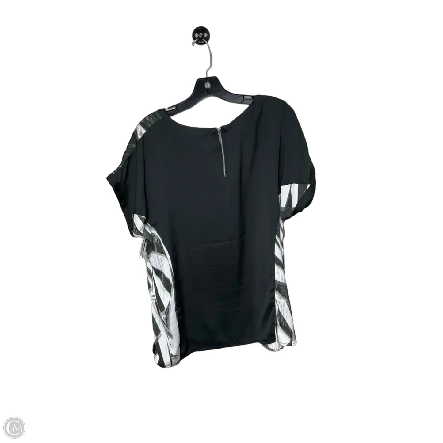 Top Short Sleeve By Willi Smith In Black & White, Size: Xl