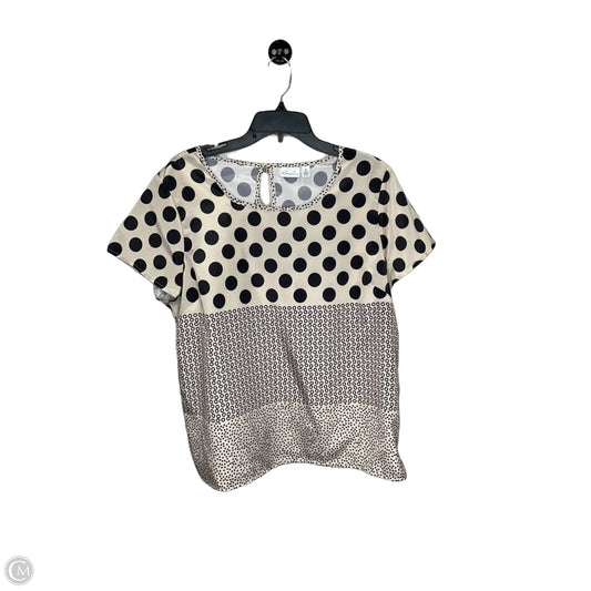 Top Short Sleeve By Kim Rogers In Polkadot Pattern, Size: Xl