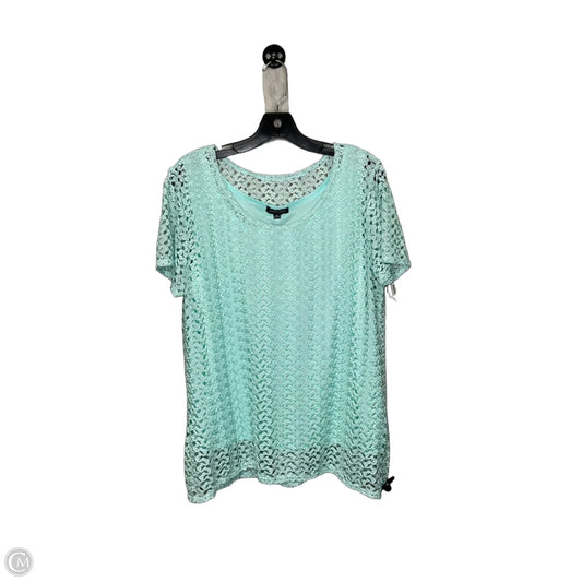 Top Short Sleeve By Notations In Green, Size: Xl