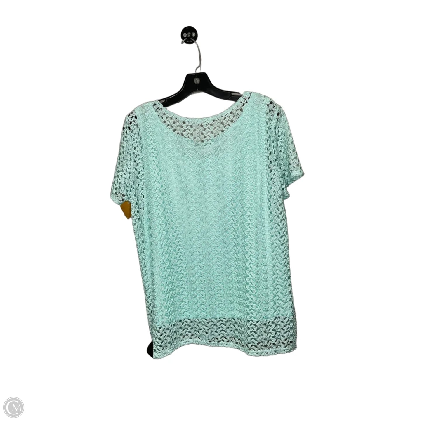 Top Short Sleeve By Notations In Green, Size: Xl