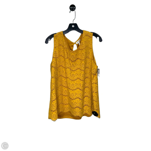 Top Sleeveless By Faith And Joy In Yellow, Size: 3x