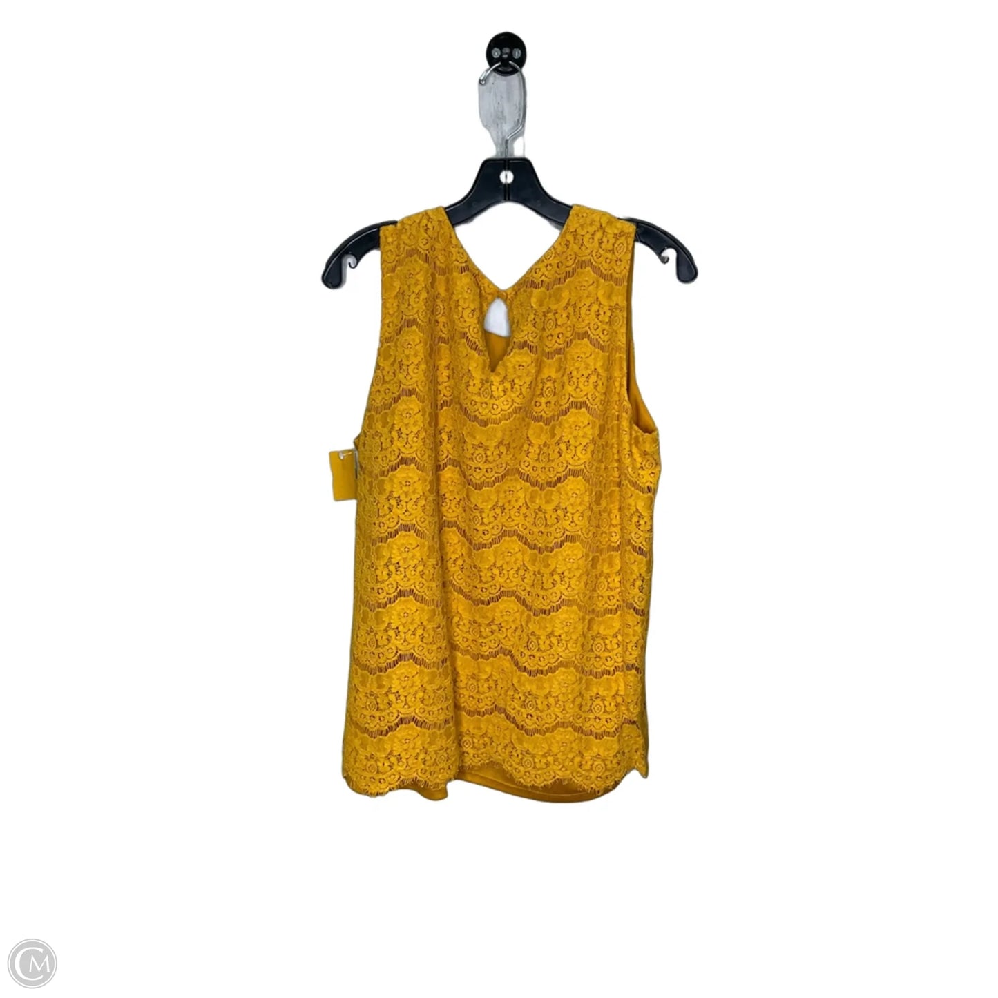 Top Sleeveless By Faith And Joy In Yellow, Size: 3x