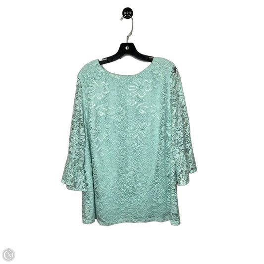 Top Short Sleeve By Croft And Barrow In Green, Size: 2x