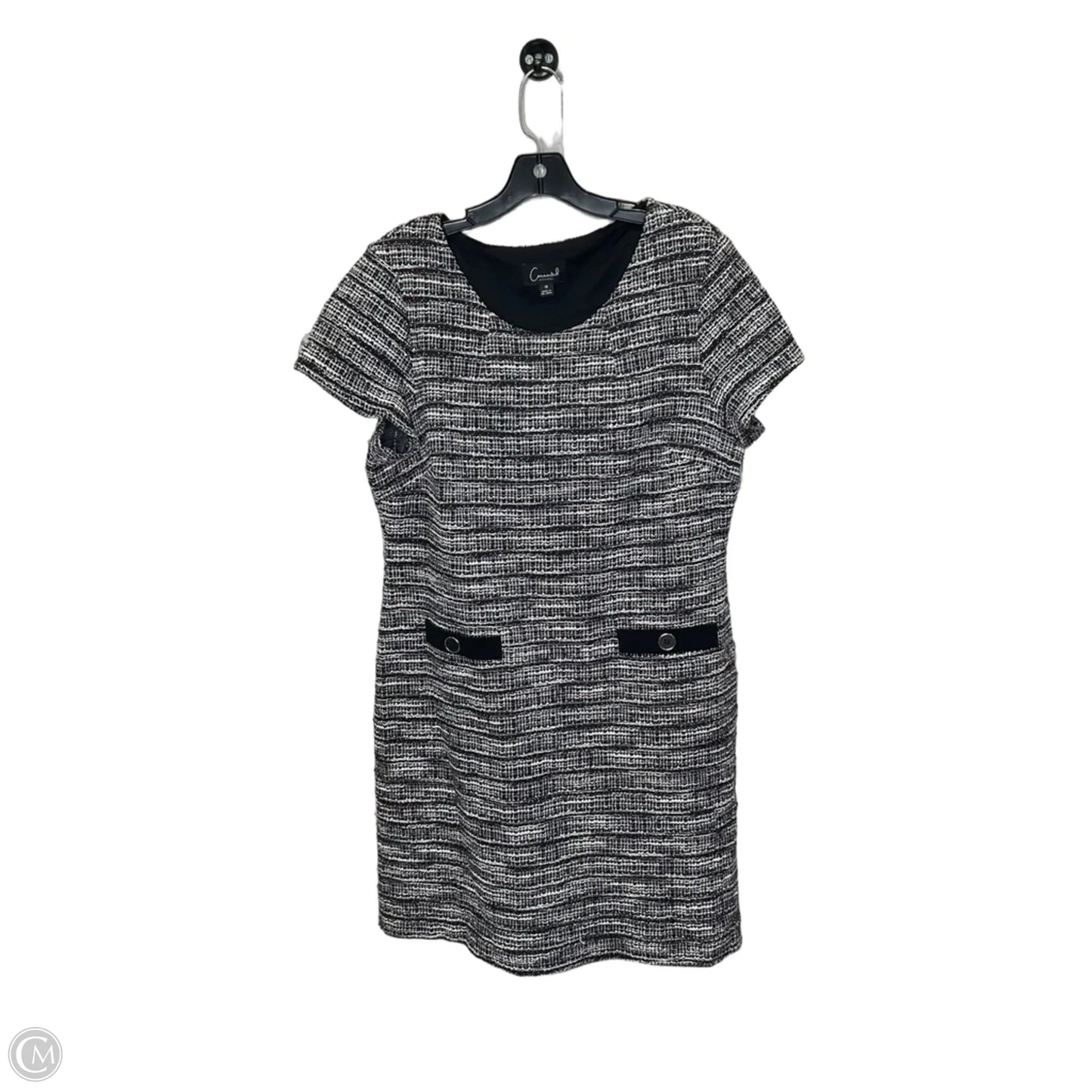 Tunic Short Sleeve By Connected Apparel In Plaid Pattern, Size: 16