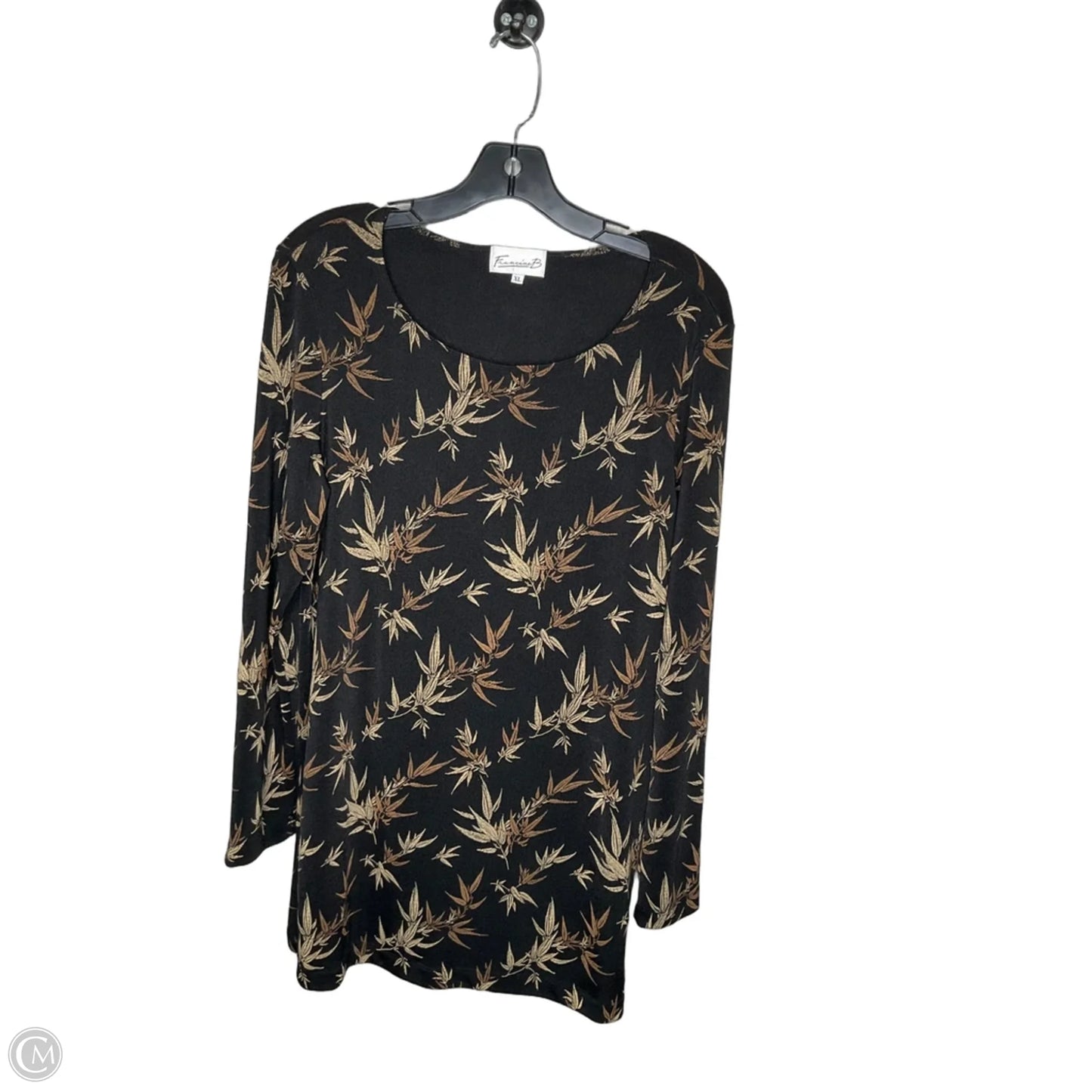 Top Long Sleeve By Francine Browner In Floral Print, Size: 1x