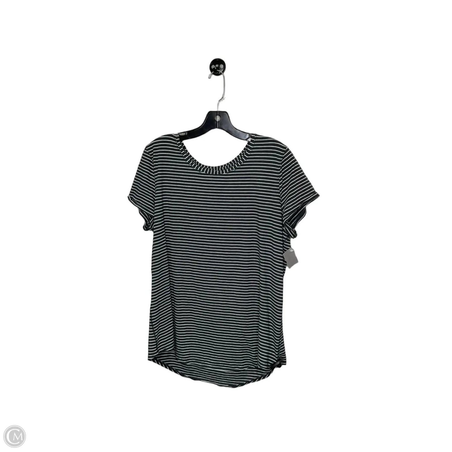 Top Short Sleeve By Lululemon In Striped Pattern, Size: 12