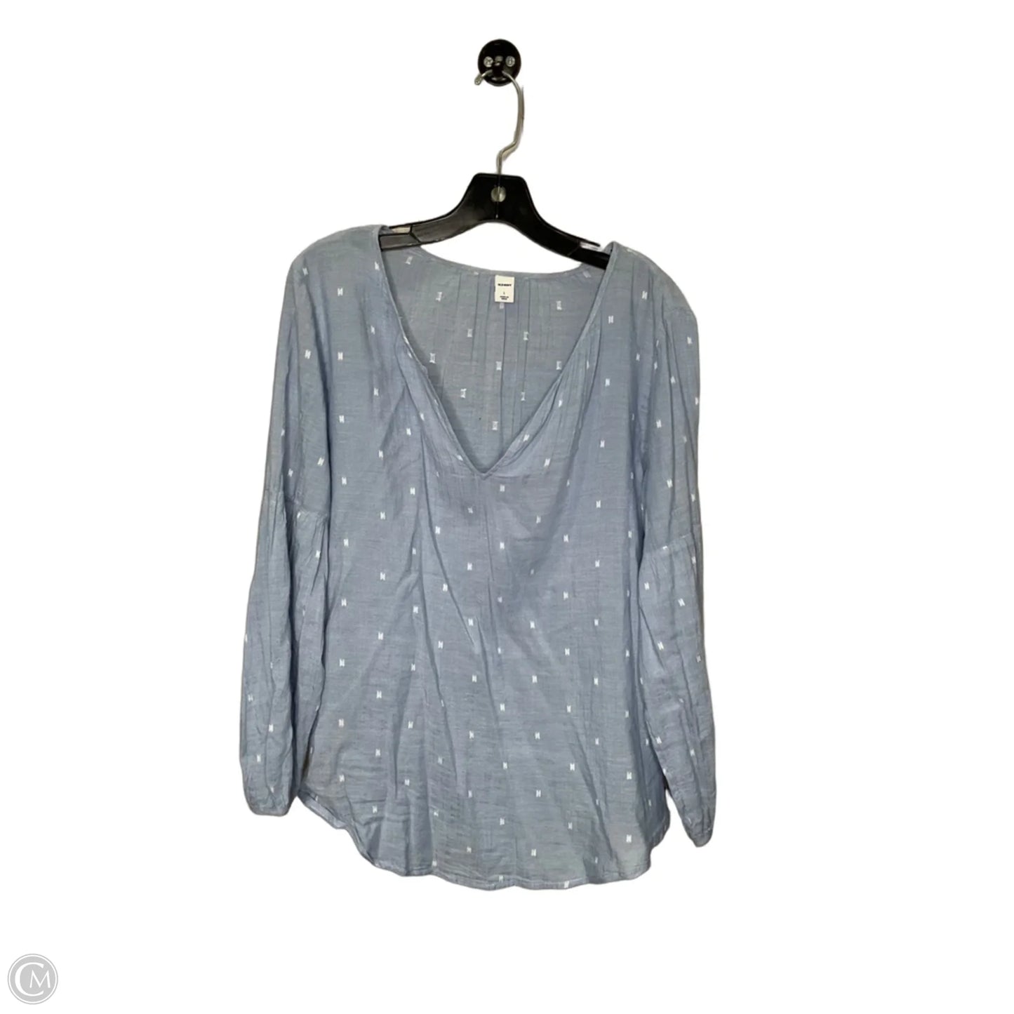 Tunic 3/4 Sleeve By Old Navy In Blue, Size: L