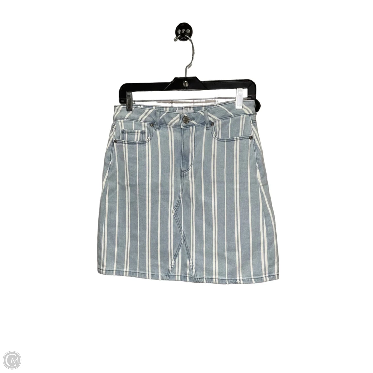 Skirt Mini & Short By Loft In Striped Pattern, Size: 4