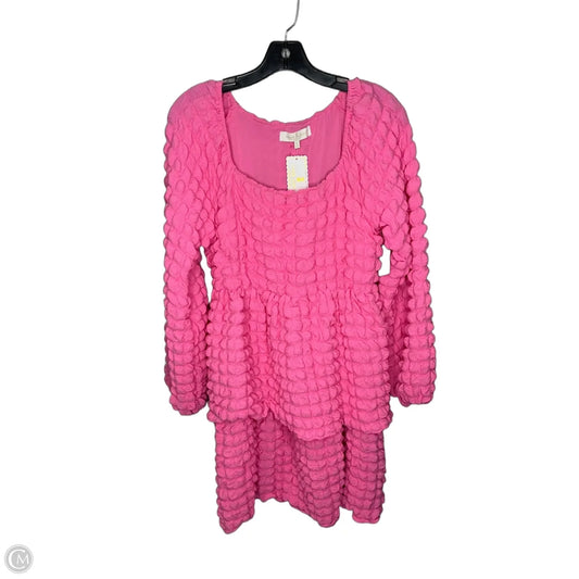 Dress Casual Short By Simply Southern In Pink, Size: S