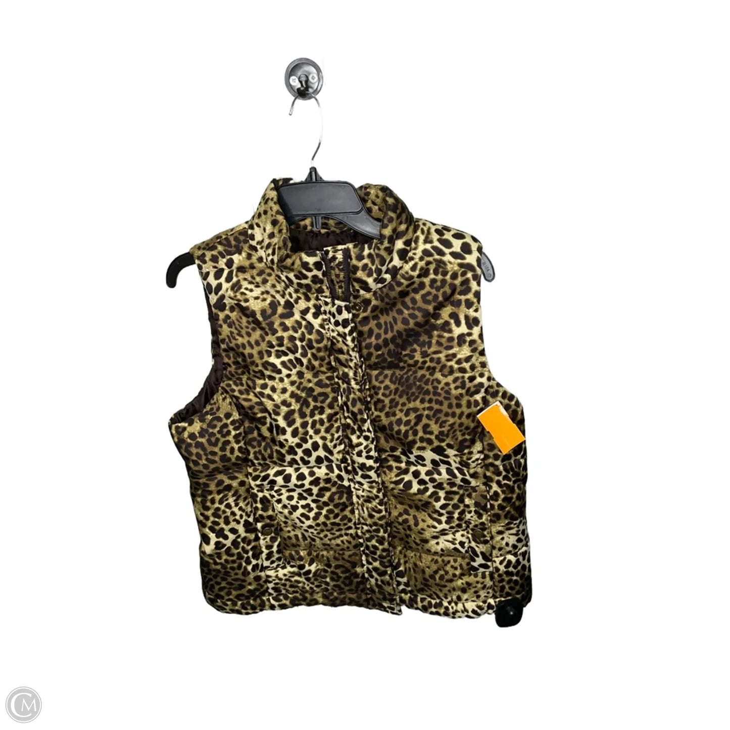 Vest Puffer & Quilted By Jones New York In Animal Print, Size: L
