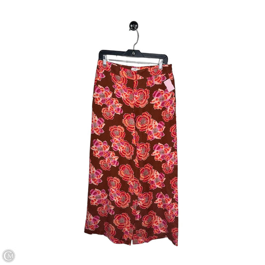 Pants Linen By Loft In Floral Print, Size: S