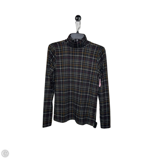 Top Long Sleeve By Ann Taylor In Plaid Pattern, Size: S