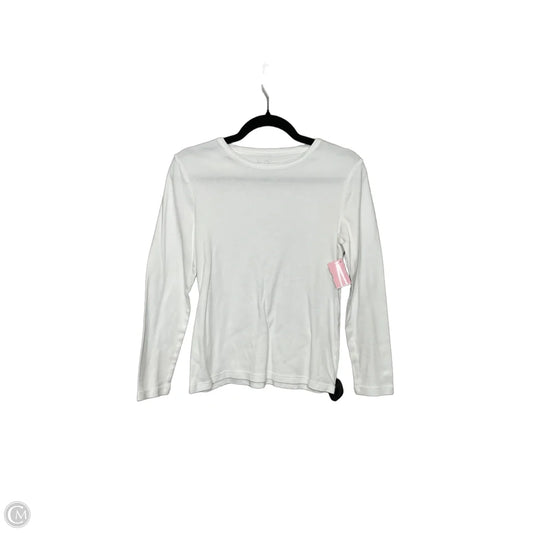 Top Long Sleeve Basic By Chicos In White, Size: S