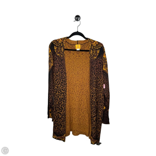 Cardigan By Ruby Rd In Brown & Gold, Size: Xl
