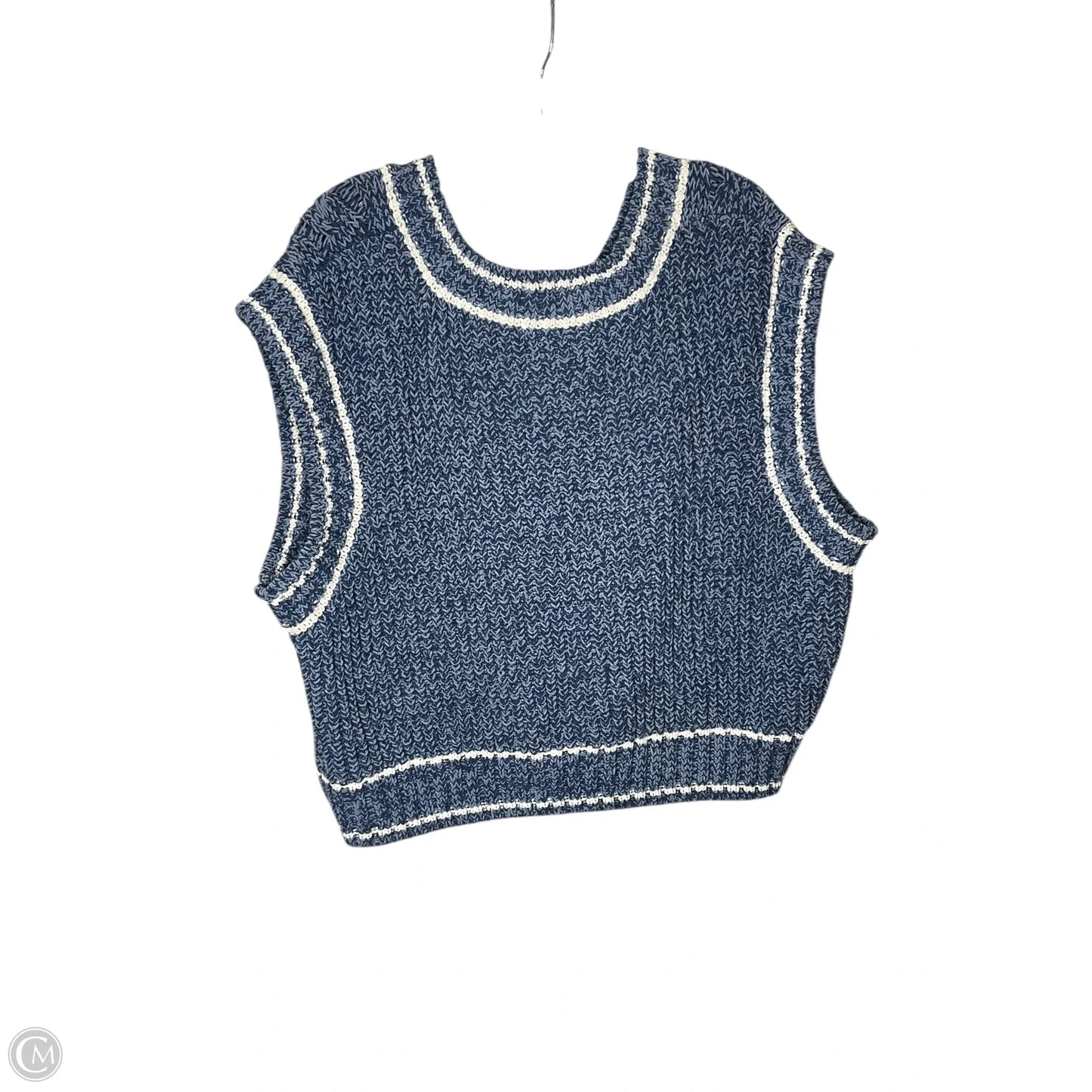 Vest Sweater By Arula In Blue, Size: Xl
