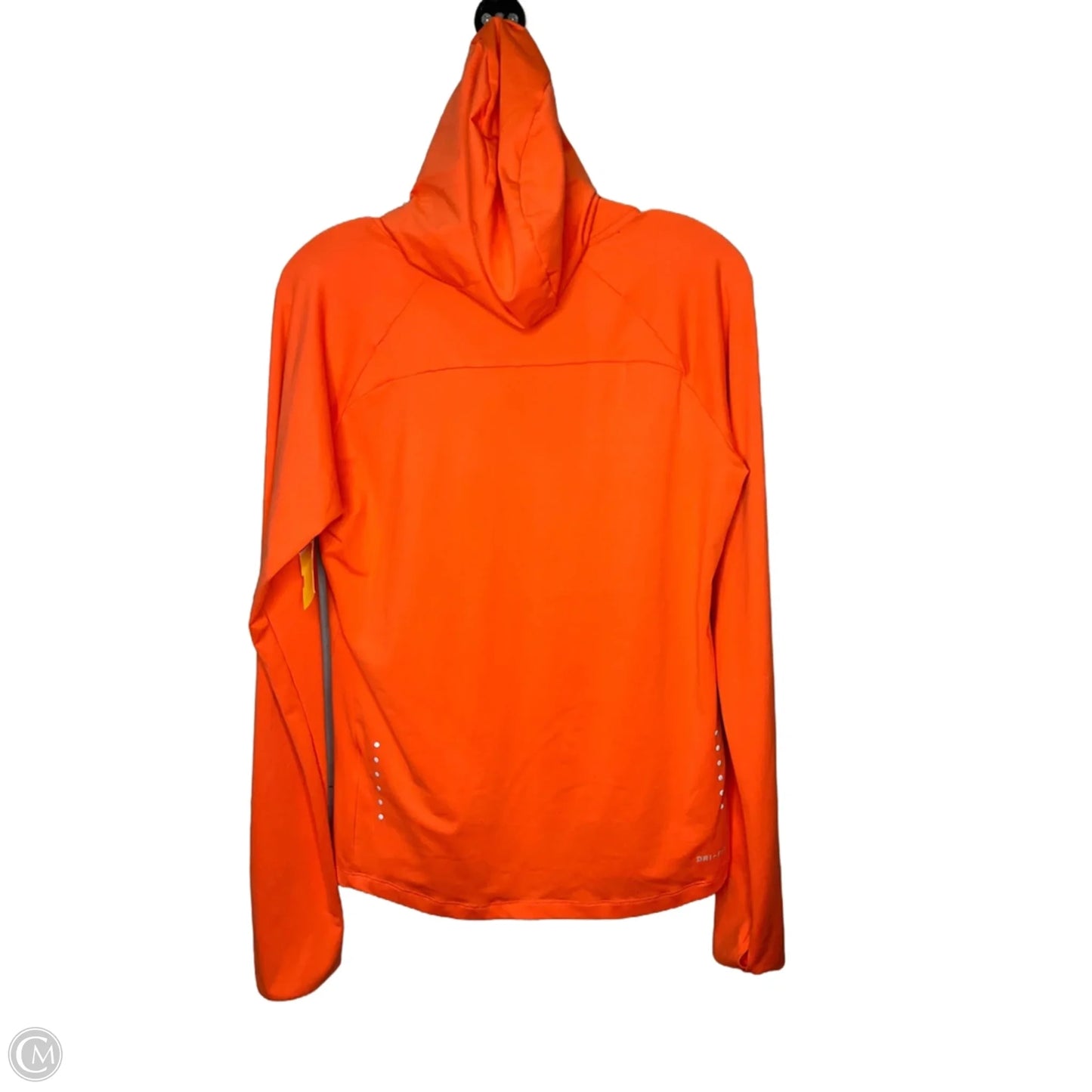 Athletic Jacket By Nike In Orange, Size: M