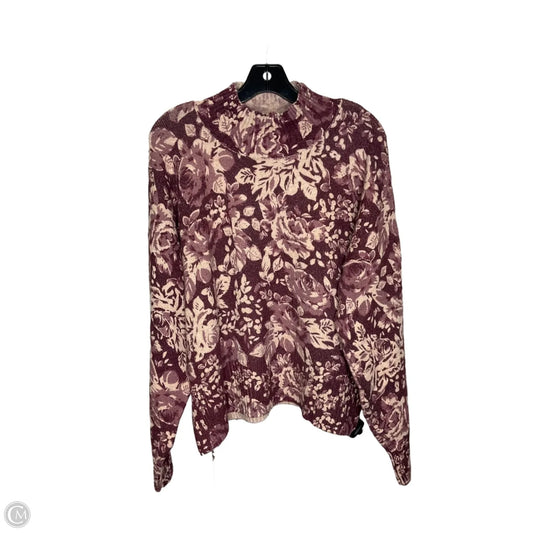 Sweater By Clothes Mentor In Floral Print, Size: L