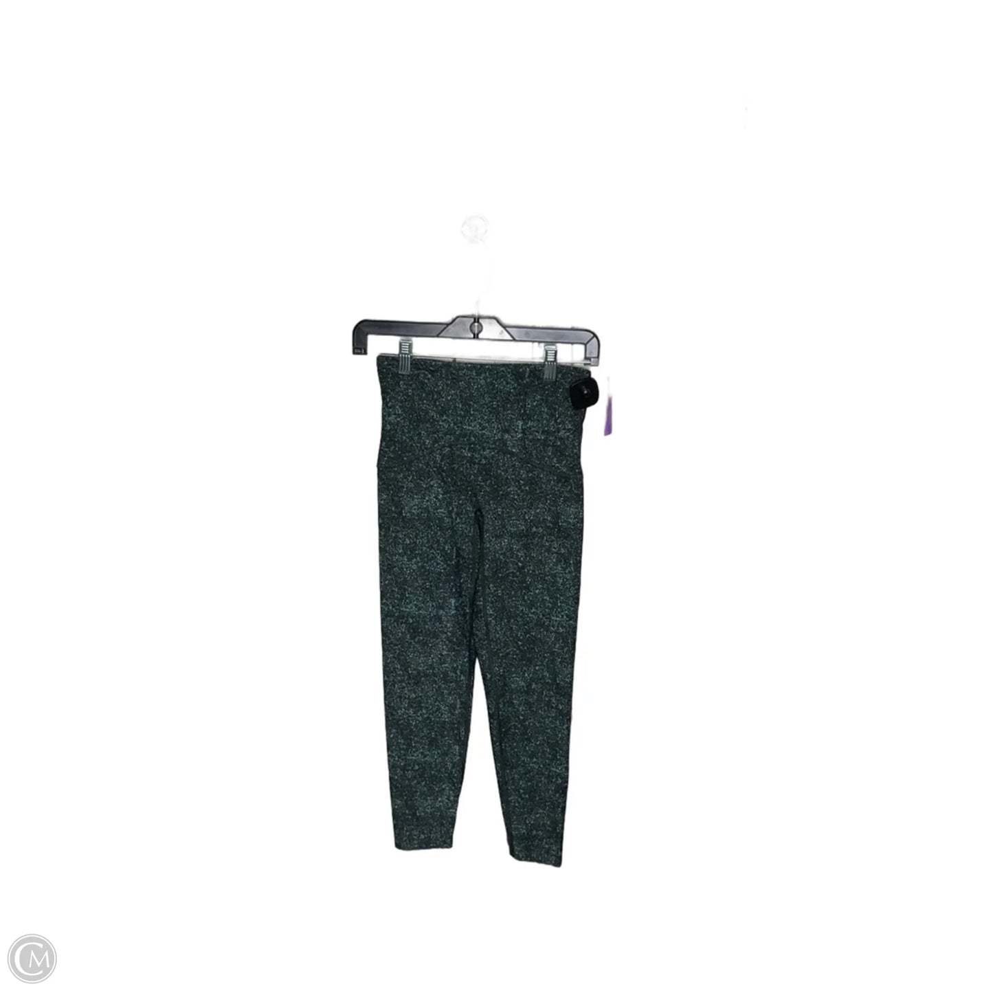 Athletic Leggings By Spanx In Black & Green, Size: S
