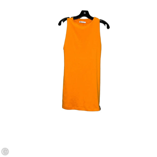 Dress Casual Short By Zara In Orange, Size: L