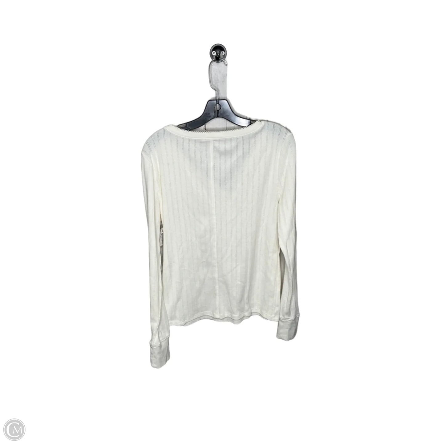 Top Long Sleeve By Lucky Brand In White, Size: Xl