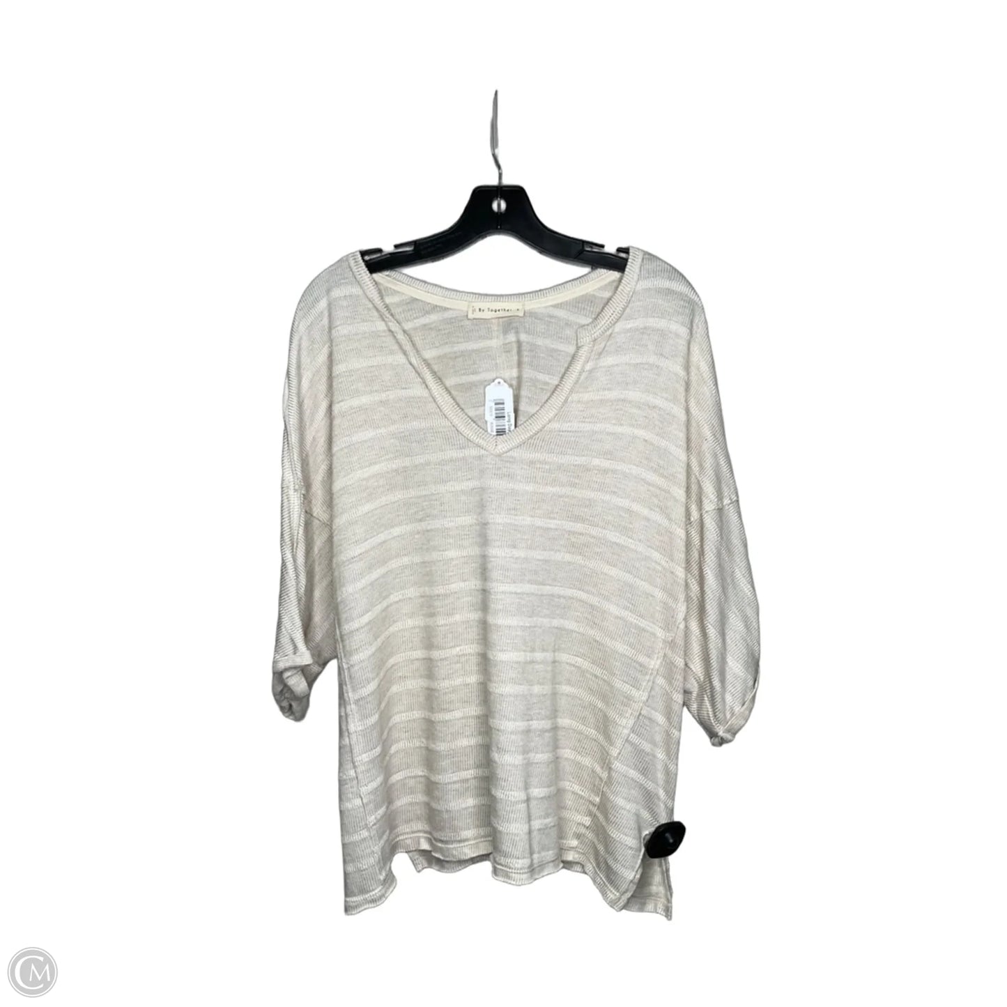 Top Short Sleeve By By Together In Cream, Size: S