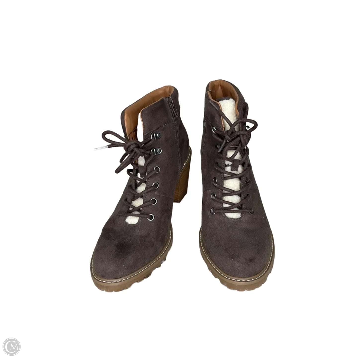 Boots Ankle Heels By Universal Thread In Brown, Size: 11