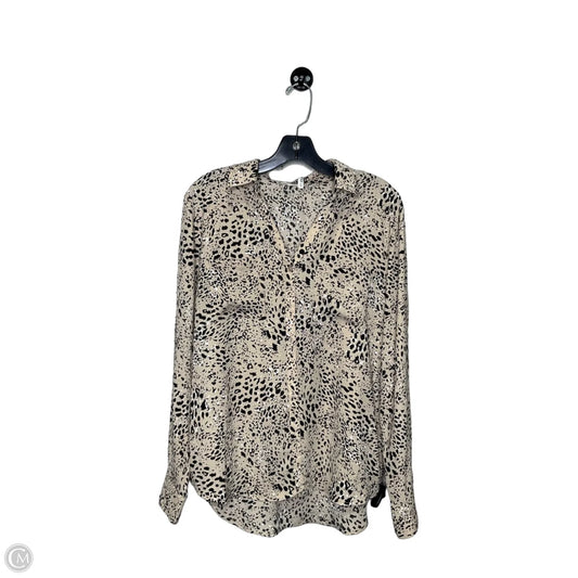 Top Long Sleeve By Maurices In Brown, Size: L