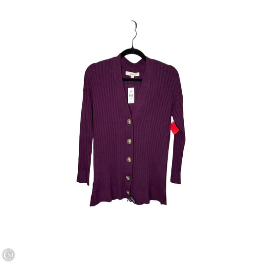 Cardigan By Loft In Purple, Size: M